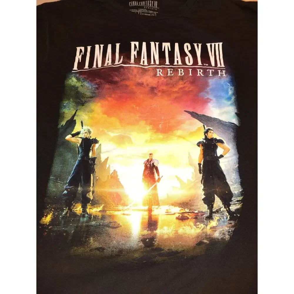 Final Fantasy VII Rebirth Adult Unisex Size Meduim Graphic Tee T-Shirt Black